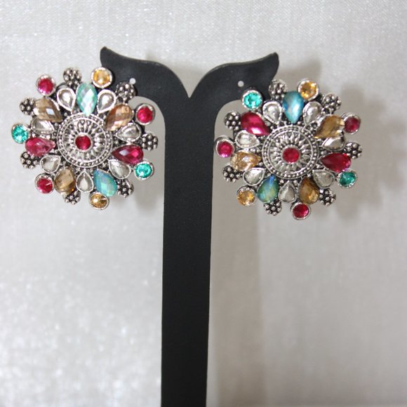 Jewelry - Multi Colour Oxidised Earrings